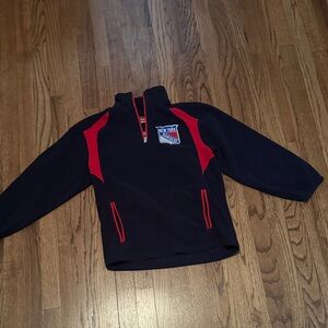 New York Rangers Boy's Reebok 1/4 Zip Fleece Medium